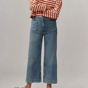 Maeve Colette Crop High Rise Wide-leg Jeans